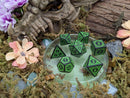 Green Zoltar Dice Set