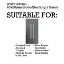 60x30mm Rectangle Slotted Plastic Bases - Only-Games