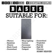 100x50mm | 50x100mm Rectangular Plain Plastic Bases | Versatile Miniature Stands - Only-Games