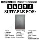 50x75mm | 75x50mm Rectangular Plain Plastic Bases | Versatile Miniature Stands - Only-Games