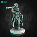 (0289) Female panda folk leader warrior paladin with sword mace hammer and shield - Only-Games