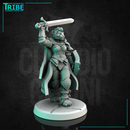 (0289) Female panda folk leader warrior paladin with sword mace hammer and shield - Only-Games