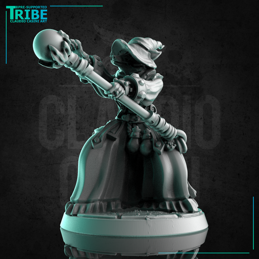 (0277) Female fox folk witch wizard sorceress with magic stick - Only-Games