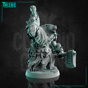 (0259) Male bear folk man warrior barbarian with axes - Only-Games