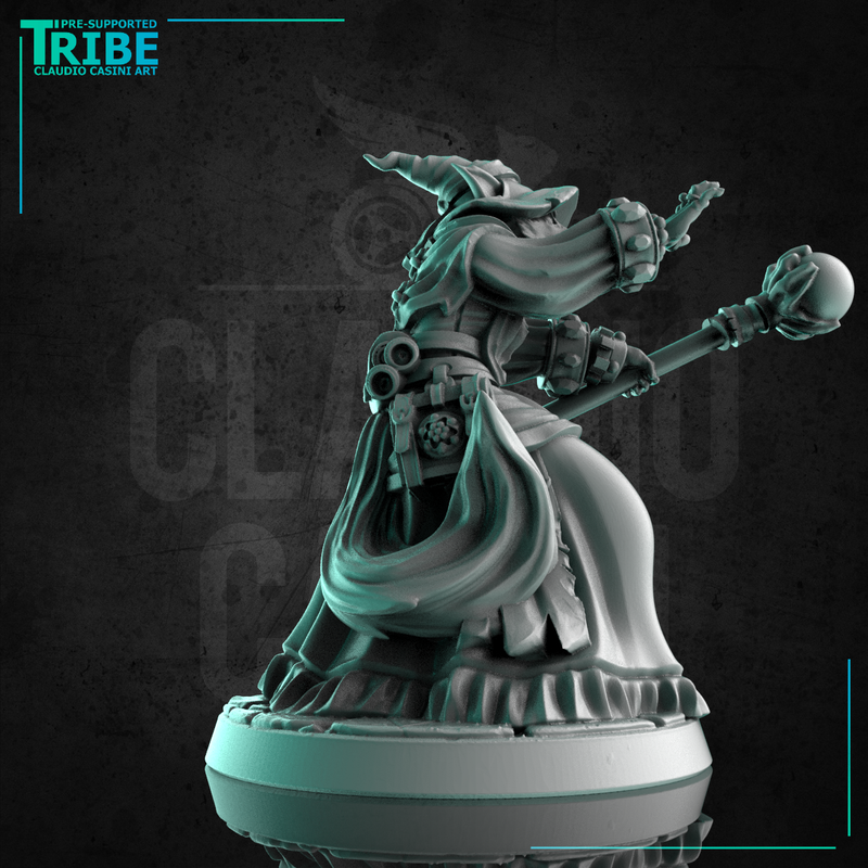 (0277) Female fox folk witch wizard sorceress with magic stick - Only-Games