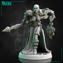 (0276) Female elf human firbolg half-orc tiefling necromancer dark sorceress wizard with a magic stick