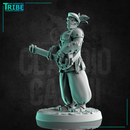 (0202) Male robot Warforged bard with lute - Only-Games