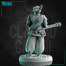 (0202) Male robot Warforged bard with lute - Only-Games