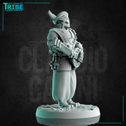 (0202) Male robot Warforged bard with lute - Only-Games