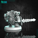 (0288) Male orc barbarian warrior with sword mace club axe and shield - Only-Games