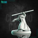 (0241) Male shi-fi warrior monk with a plasma sword and android arm - Only-Games