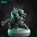 (0278) Male rhinoceros monk shaolin warrior with a stick