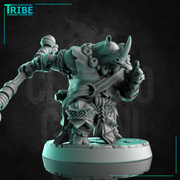 (0278) Male rhinoceros monk shaolin warrior with a stick - Only-Games