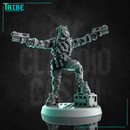 (0280) Male sci-fi cyberpunk post-apocalyptic bounty hunter with two guns - Only-Games