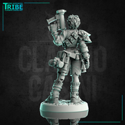 (0246) Female post apocalyptic warrior bounty hunter with a gun - Only-Games