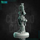 (0246) Female post apocalyptic warrior bounty hunter with a gun - Only-Games