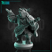 (0272) Male bear folk bard musician with a mandolin - Only-Games