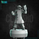 (0316) Male human shi-fi scientist with book and chemical substance