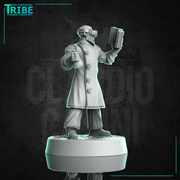 (0316) Male human shi-fi scientist with book and chemical substance - Only-Games