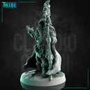 (0252) Male half troll shaman wizard sorceror with magic staff - Only-Games