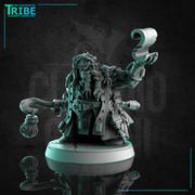 (0287) Male dwarf wizard enchanter sorceror magician with staff and spell scroll - Only-Games