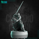 (0315) Male undead zombie skeleton warrior with two hand sword