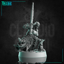 (0315) Male undead zombie skeleton warrior with two hand sword