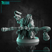(0287) Male dwarf wizard enchanter sorceror magician with staff and spell scroll - Only-Games