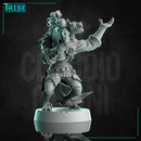 (0311) Male gnoll bard musician with harp