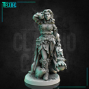 (0261) Female druid wizard witch with magic staff and cats familiar - Only-Games