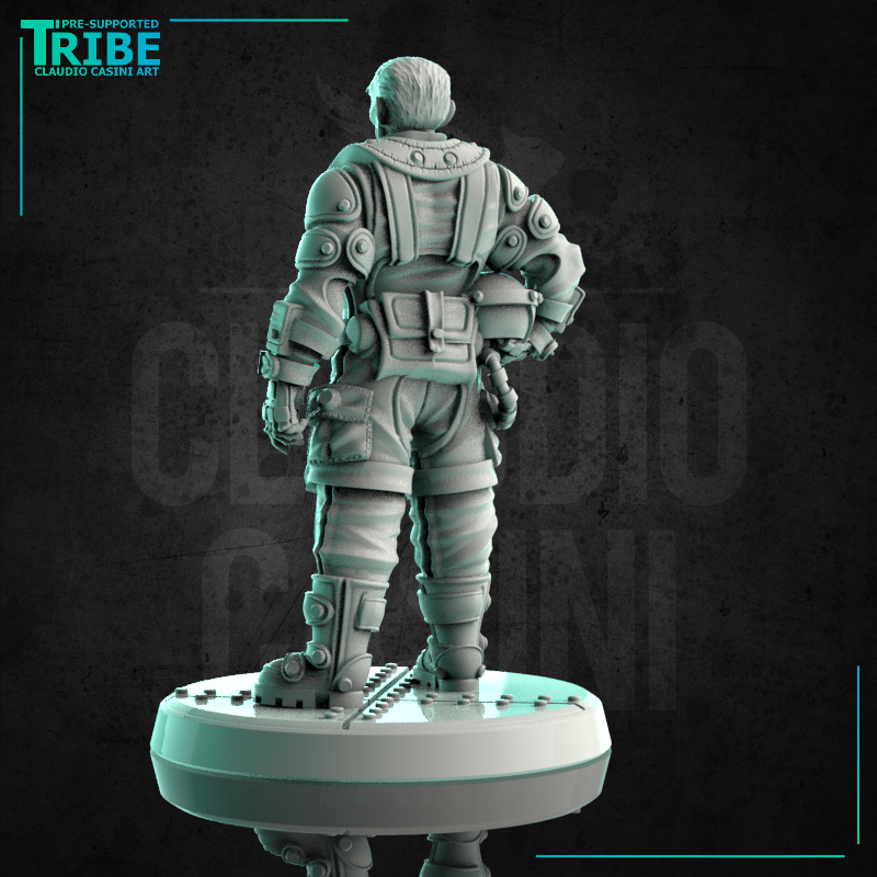 (0230)  Male spaceship sci-fi pilot with a helmet - Only-Games