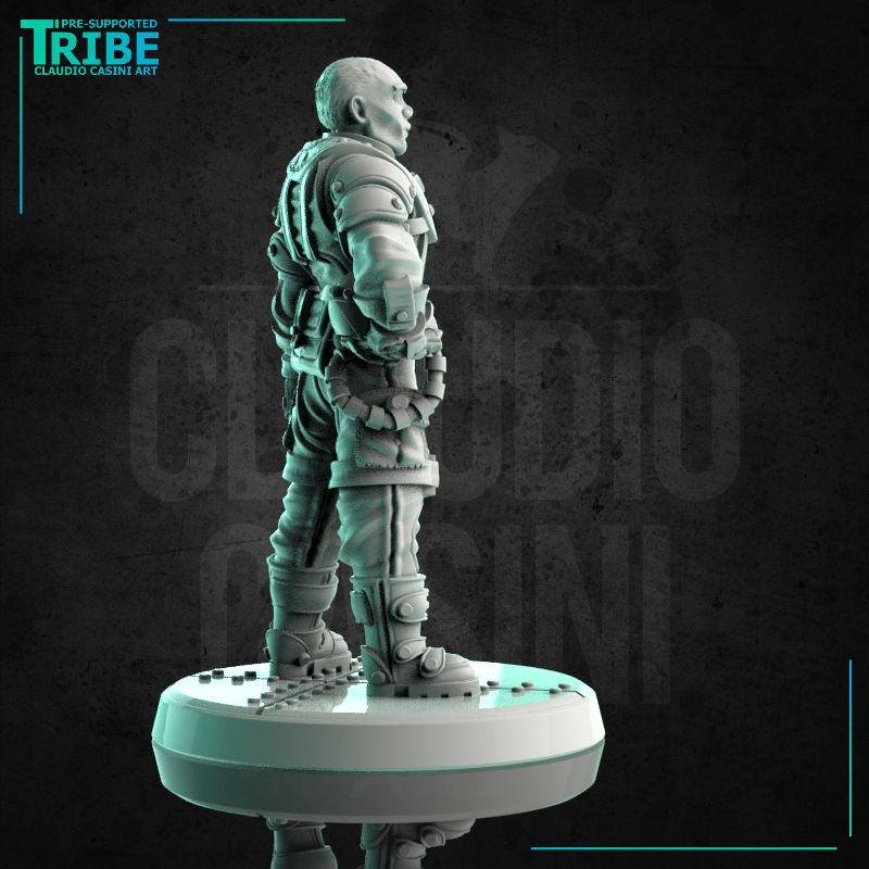 (0230)  Male spaceship sci-fi pilot with a helmet - Only-Games