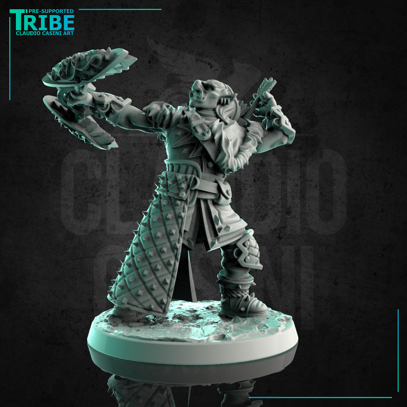 (0265) Male half troll archer ranger with bow and arrows - Only-Games