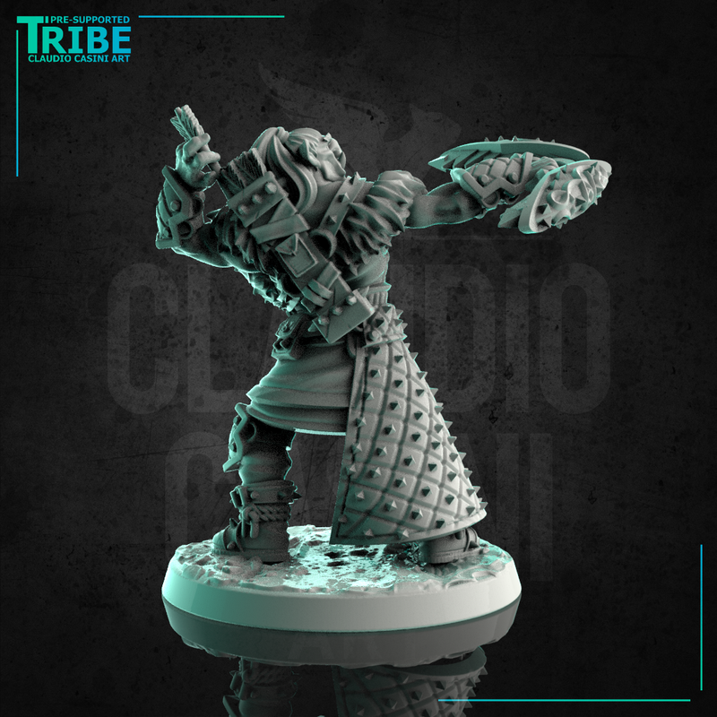 (0265) Male half troll archer ranger with bow and arrows - Only-Games