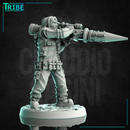 (0251) Male soldier sci-fi post-apocalyptic with rocket launcher - Only-Games