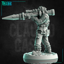 (0251) Male soldier sci-fi post-apocalyptic with rocket launcher - Only-Games