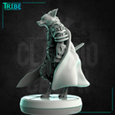 (0244) Male fox folk warrior cleric with a complete armor and a sword - Only-Games