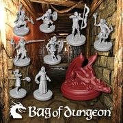 Bag of Dungeon figures: Set of 9 - Only-Games