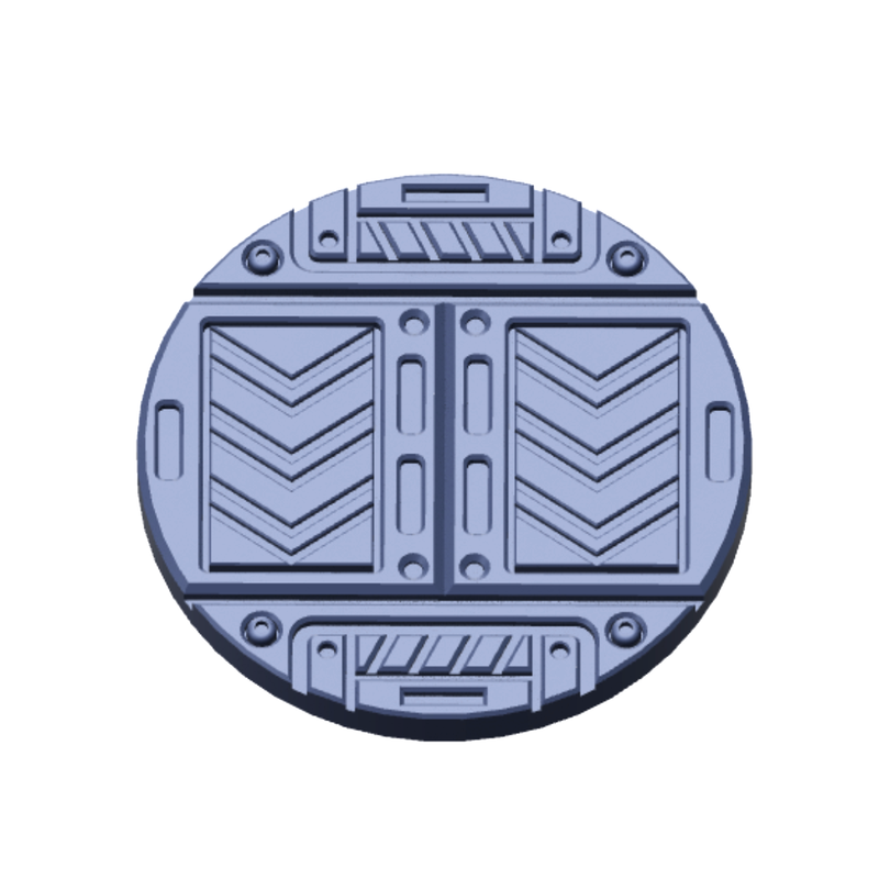 Sci-Fi Factory Floor Base Toppers – 32mm Round Bases - Only-Games