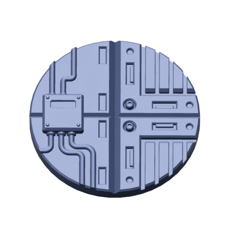 Sci-Fi Factory Floor Base Toppers – 32mm Round Bases - Only-Games