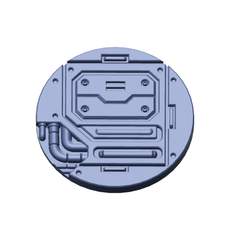 Sci-Fi Factory Floor Base Toppers – 32mm Round Bases - Only-Games