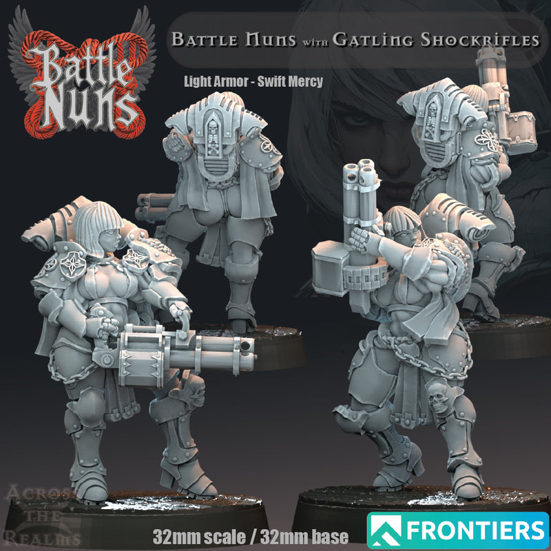 Battle Nuns with Gatling Shockrifles - Light Armor - Only-Games