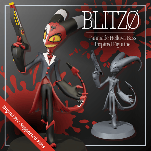 Blitzø Digital Download | Fanmade Helluva Boss Inspired 5" Figurine - Only-Games
