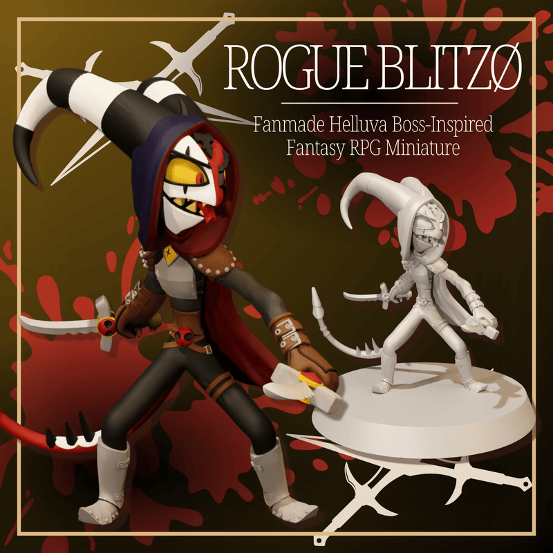 Rogue Blitzø | Helluva Boss-Inspired Fantasy RPG Mini