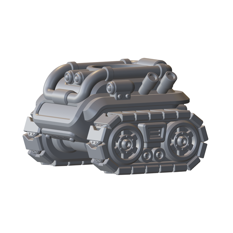 Sci-Fi Chibi Tonk Kit Tank Miniatures for Tabletop Wargames - Only-Games