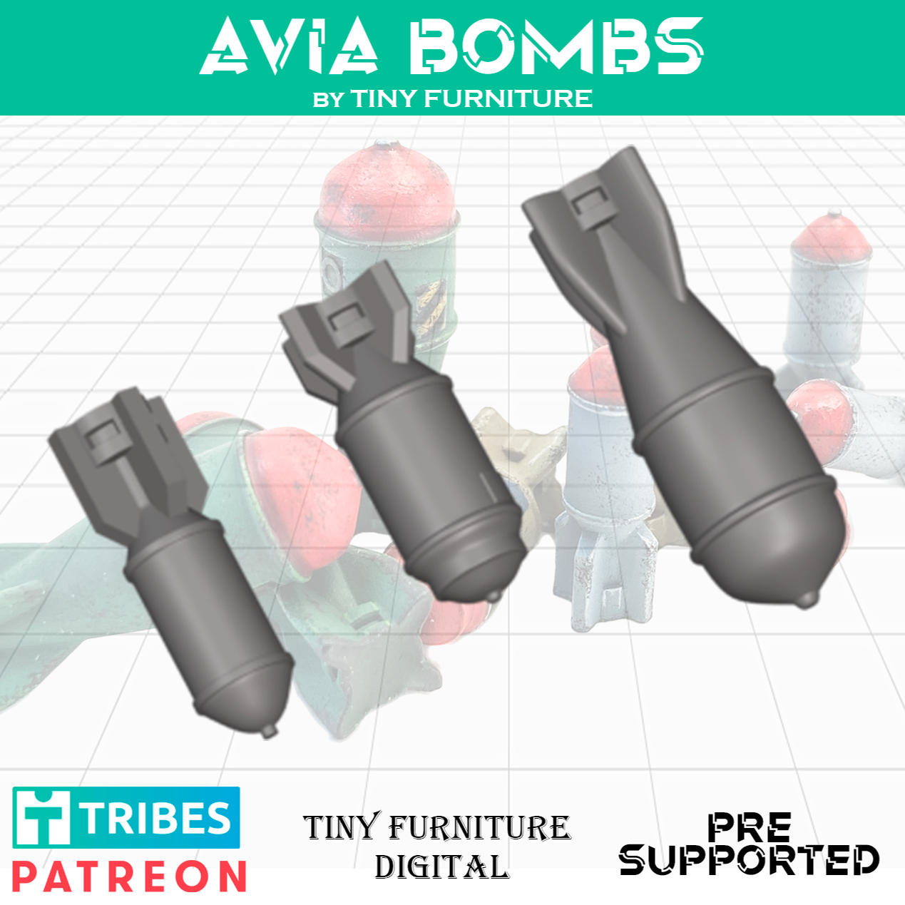 Avia bombs - Tiny Furniture - Miniatures by Only-Games.co