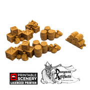 Cargo Piles - The Lost Islands - Printable Scenery - Only-Games