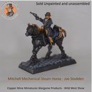 Joe Stodden riding a Mitchell Mechanical Steam Horses (CMMWP002)