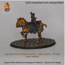Cog Division -  Lady Cavalry - Private riding side saddle on Cog MM Steam Horse (CMMWP021) - Only-Games