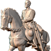 "Antonius Block on horse along the Coast - The 7th Seal" - 28mm - Only-Games